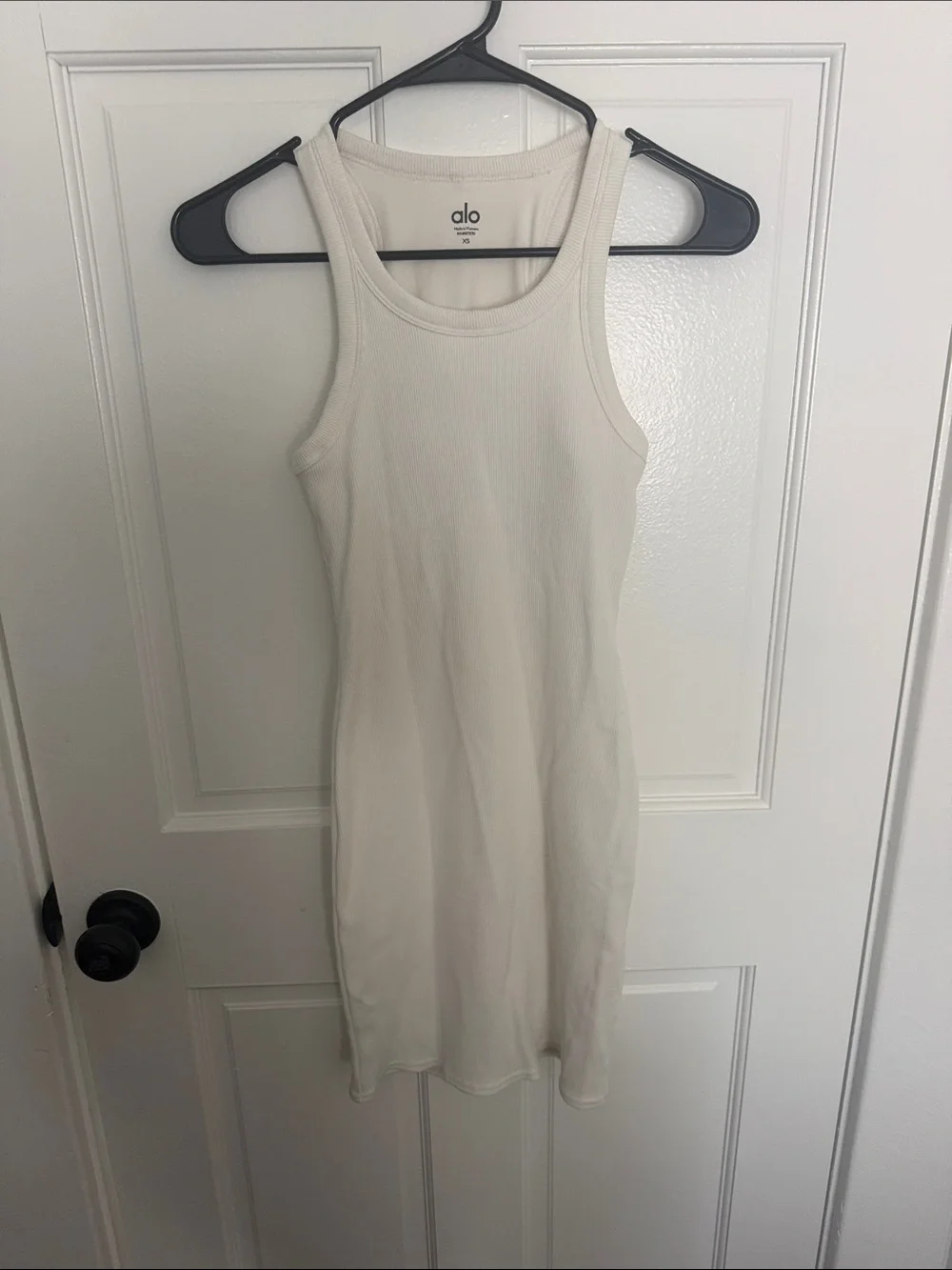 ALO Yoga Ribbed Tank Dress in Cream